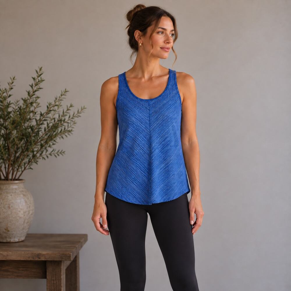 Saucony Blue Stripe Athletic Tank size xs